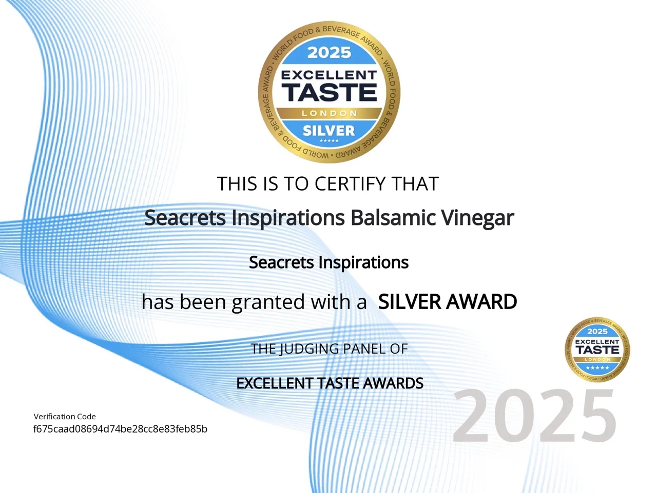 Seacrets Inspirations Balsamic Vinegar 250ml - Image 2