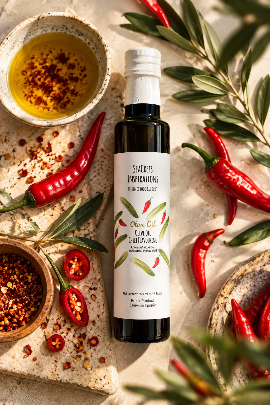 SeaCrets Inspirations Chilli Flavoured Olive Oil 250ml